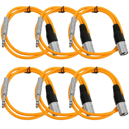 Vista 27 de Seismic Audio SATRXL-M2Black6 - Cable de conexión XLR macho a TRS de 2 pies, color negro