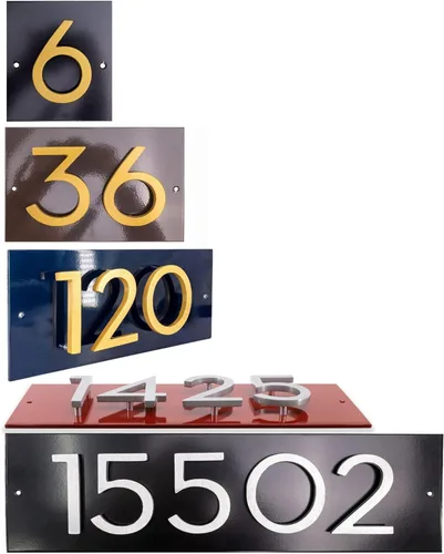 Montague Metal Products - Letrero de pared de dirección horizontal moderno flotante de 4 pulgadas - Letrero de montaje en pared personalizado para