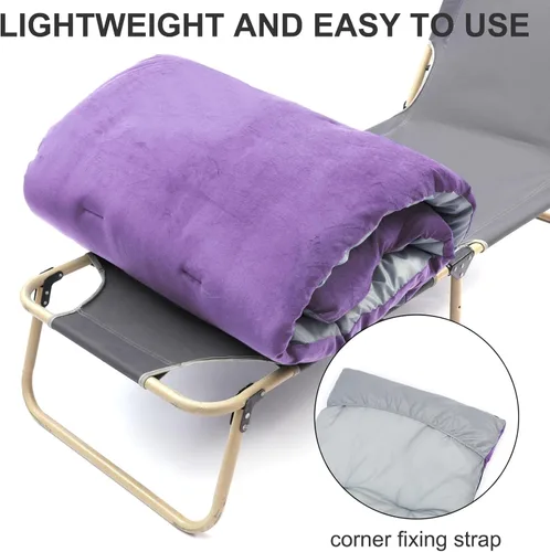 Vista 13 de Folding Camping Cot Pad - Portable & Comfortable Outdoor Sleeping Mat with Elastic Strap, Lightweight Waterproof Bottom Mattress Pad