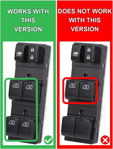 Vista 5 de Obaee 25401-9N00D Interruptor de ventana eléctrica delantera Control de botón maestro compatible con Nissan Maxima 2009-2012, Infiniti 2007-2008