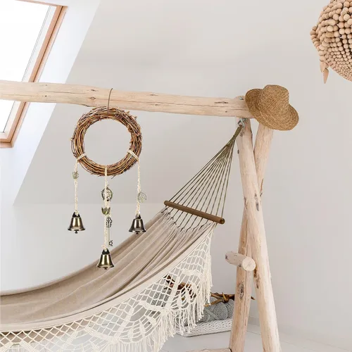 Vista 5 de Jetec 2 campanas de bruja para protección de pomo de puerta, colgador de pomos, campanas de viento Wiccan, cosas de bruja, energía negativa