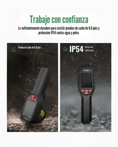 Vista 10 de Cámara térmica HF96V con cámara visual y puntero láser, detección inteligente de escena, cámara de imágenes térmicas de súper resolución de 240 *