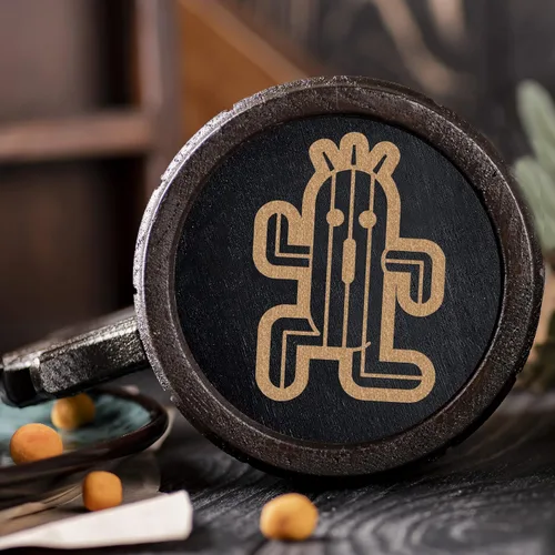 Vista 2 de ffxiv Cactuars - Taza de madera con jarro de madera. Regalo para jugadores. Jarro de cerveza de madera personalizada. Regalo personalizado para él