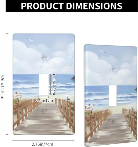 Vista 3 de Cubierta de placa de pared de palanca individual de 1 cuadrilla, cubierta decorativa de mar para baño, dormitorio, cocina, decoración de pared, 4.5