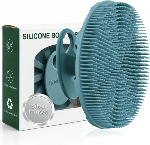 Vista 31 de INNERNEED Cepillo de ducha de silicona suave de grado alimenticio, negro+