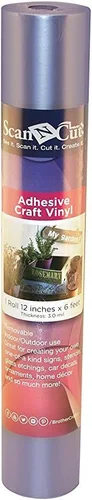 Vista 4 de Brother ScanNCut - Rollo de vinilo adhesivo dorado de 12 pulgadas x 6 pies para proyectos de vinilo, arte de pared, calcomanías y calcomanías