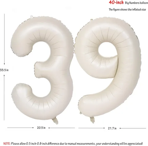 Vista 264 de Globos de 40 pulgadas con números de caramelo, papel de aluminio de helio, globos de látex de Mylar para fiesta de cumpleaños, decoración digital 0
