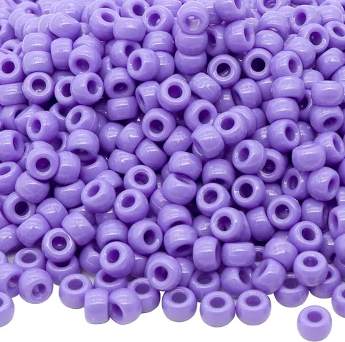 Vista 9 de 1000 piezas Cuentas de pony de 9 mm Turquesa Cuentas de plástico Barril de Turquesa para Pulsera, Cuentas de pelo para Trenzas, Llavero, Fabricación