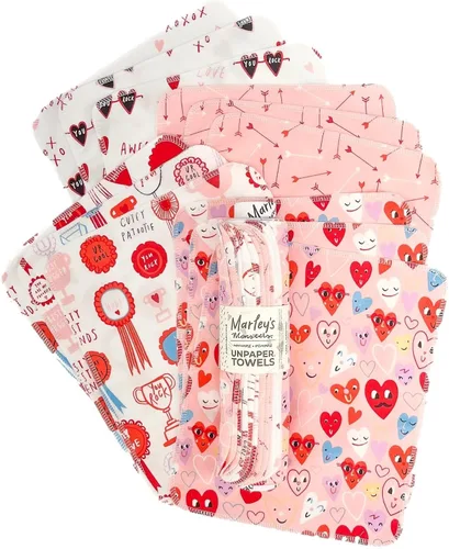 Vista 17 de Marley's Monsters UNpaper Towels - Rollo de 24 unidades, toallas de papel reutilizables, sin papel, algodón, sin árboles (rayas negras y blancas)