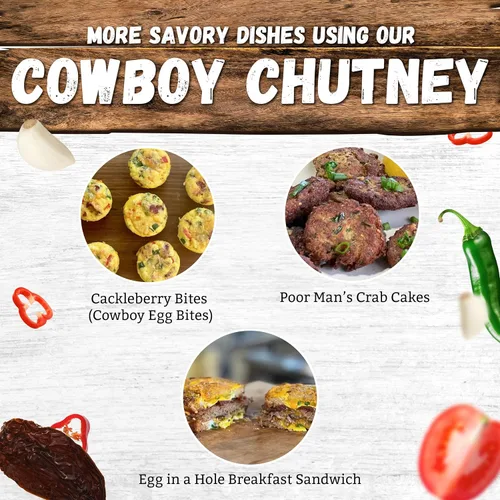 Vista 6 de Kent Rollins Chutneys and Relishes - Chutney de Chile verde y chipotle vaquero sin gluten - Ingrediente multiusos, condimento y cobertura - Ideal