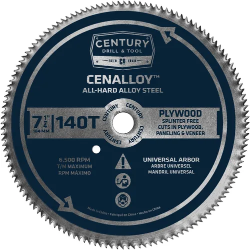 Vista 8 de Century Drill & Tool 08236 Cenalloy Hoja de sierra circular de madera contrachapada 3-3/8" por 80T