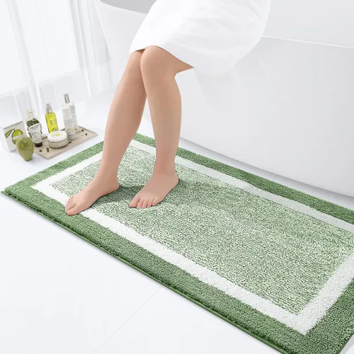 Vista 103 de OLANLY Alfombras de baño 24x16, tapetes de baño extra suaves y absorbentes de microfibra, antideslizantes, lavables a máquina, secan rápido