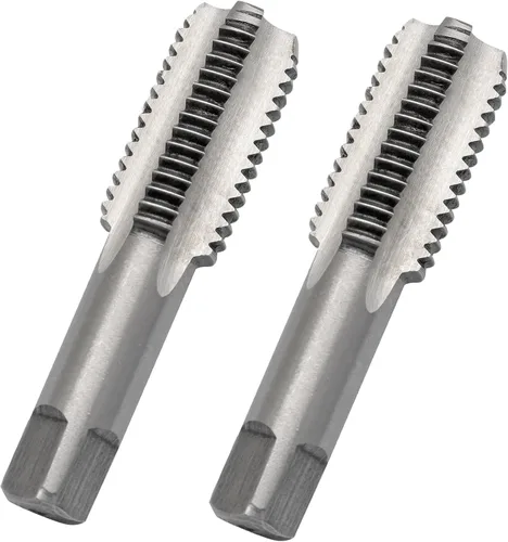 Vista 7 de 2 piezas M10x1.25 Tap, M10 rosca métrica M10 herramienta de roscado a mano derecha, roscas HSS (M10 x 1.25, Taper & Plug Tap)