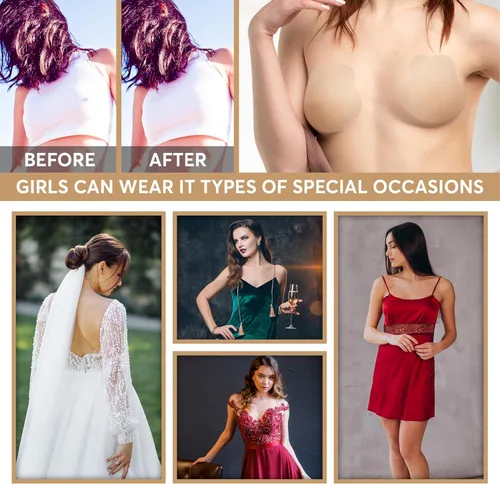 Vista 7 de 2023 - Cubiertas para pezones extremadamente finas, 5 pares de empanadas para pezones y 1 par de pétalos de pecho con caja