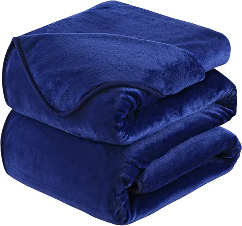 Vista 5 de Manta Snuggle Sac extra mullida, manta de forro polar para viajes, manta para sofá, cama, sofá, manta cálida y suave con patrón a rayas, 50 x 60