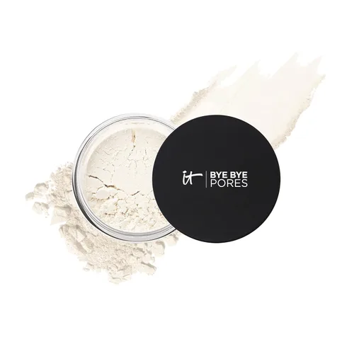 IT Cosmetics Bye Bye Pores - Maquillaje en polvo de ajuste suelto con acabado sin poro, polvo difuminador translúcido para todos los tonos de piel,