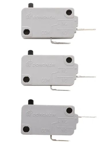Interruptor de puerta de horno microondas KW3A 16A 125/250V Interloc de puerta (2 normalmente abierto y 1 normalmente cerrado)