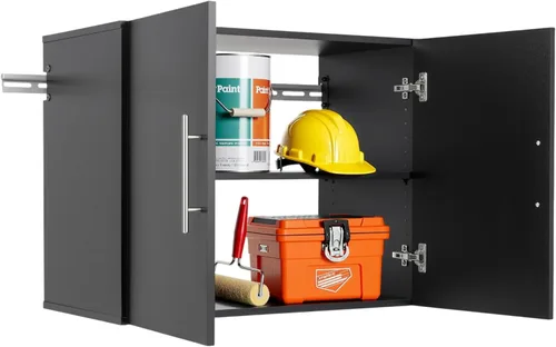 Vista 11 de Prepac HangUps - Armario de almacenamiento superior, armarios de pared elegantes y espaciosos para maximizar tu almacenamiento, tamaño de 36 Blanco