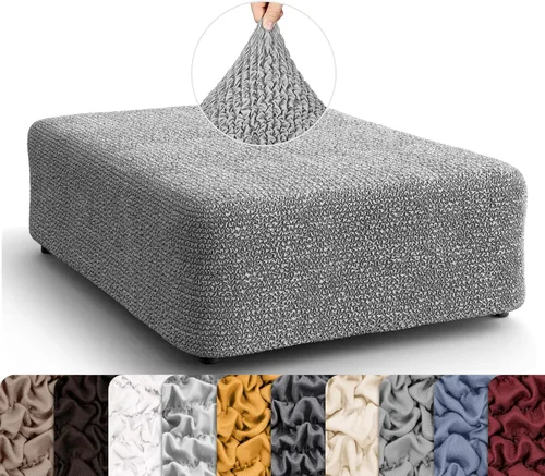 Vista 40 de PAULATO BY GA.I.CO. Funda para Otomana Pequeña Funda para Taburete Funda para Puf - Funda de Tela de Poliéster Suave - Protector de Muebles Elástico