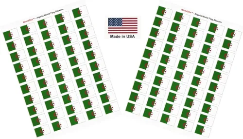 Vista 313 de 100 calcomanías de la bandera de Afganistán, dos hojas de 50, 1.5" x 1" hechas en Estados Unidos, calcomanías autoadhesivas para álbum de recortes