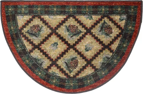 Cozy Cabin CC60410 - Alfombra decorativa de pino agradable, 19 x 31 pulgadas, cuña de 19 x 31 pulgadas, color verde