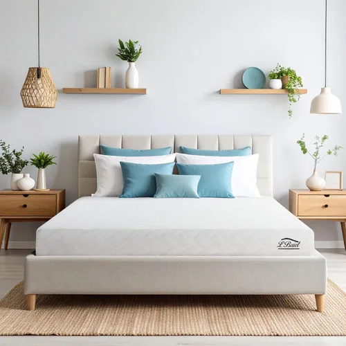 Vista 8 de L'Baiet Colchón de espuma viscoelástica de gel Twin de 6 pulgadas, cama refrescante de firmeza media en una caja, certificado CertiPUR-US