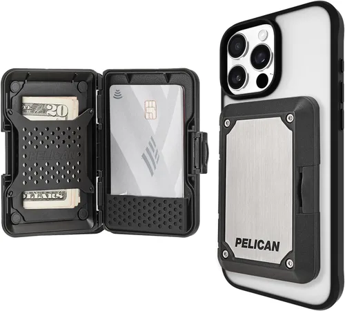 Vista 9 de Pelican MagSafe Cartera para iPhone - Cartera Magnética Snap-On de Alta Resistencia MIL-STD y Tarjetero para Teléfono - Estuche Duro Desmontable