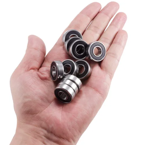 Vista 2 de Donepart Rodamientos R6 2RS - 3/8 ID x 7/8 OD x 9/32 de ancho, prelubricados y doble sellado de goma (paquete de 10)