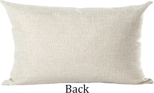 Vista 3 de Ramirar Funda de almohada lumbar decorativa con diseño de árbol de Navidad, color verde, para el hogar, sala de estar, cama, sofá, coche, lino