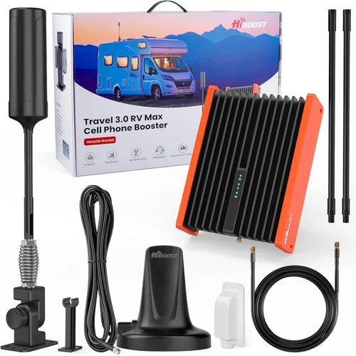 Vista 9 de HiBoost Refuerzo de señal de teléfono celular Travel 3.0 RV Amplificador celular de alta potencia para RV, autocaravana, remolque, mouse magnético