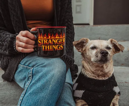 Vista 7 de Silver Buffalo - Taza grande de cerámica de Stranger Things Hellfire Club, 20 onzas