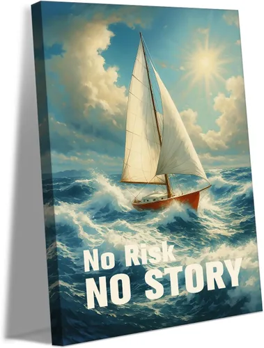 Vista 77 de Inspirational Hustle Wall Art - Lion Head withEncouraging Quotes Canvas Print Motivational Wall Decor, Black and White Office Picturtes Success