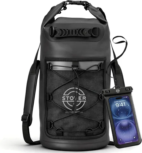Vista 13 de STOVER 5/10/25/30/40/55L Waterproof Dry Bag- Roll-Top Backpack w/Phone Case- Kayaking, Hiking, Camping, Boating- Men/Women