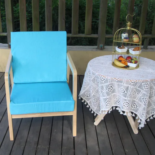 Vista 3 de Fundas de Cojines para Asientos de Patio, Fundas Deslizantes Lavables de Repuesto, Funda Impermeable para Cojín de Almohada de Silla de Muebles