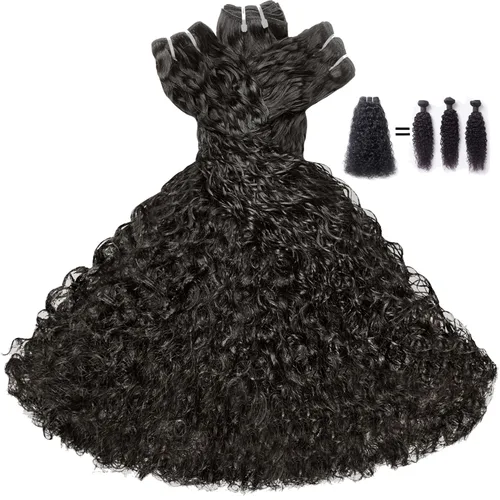 Vista 16 de Paquetes de cabello humano con ondas de agua, 100% cabello #Onda de agua de color natural