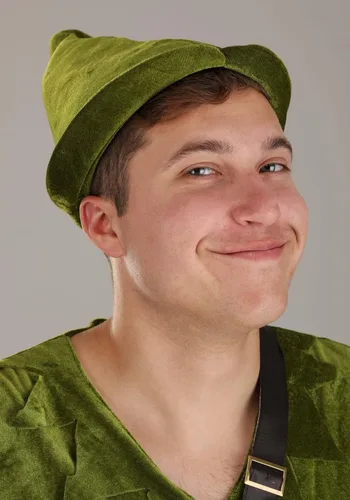 Vista 4 de Adult Classic Peter Pan Costume Mens, Fantasy Neverland Lost Boy Green Halloween Outfit