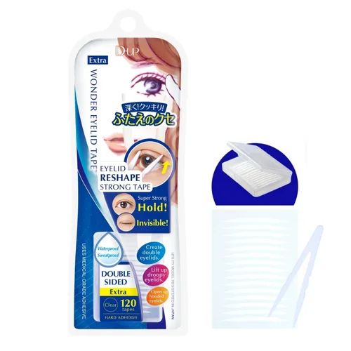 D-UP Cinta invisible de doble párpado para ojos con capucha, calcomanías impermeables para párpados, adhesivo de doble cara, tiras de elevación para