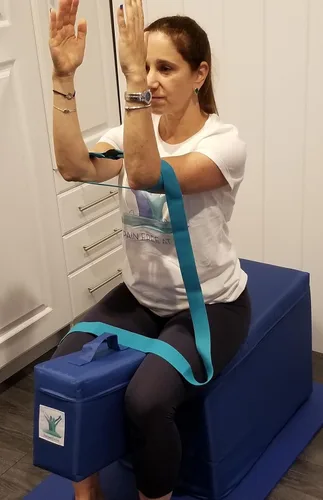 Vista 3 de Bloque de espuma pequeño sin dolor, almohada y correa de agua curativa/cinturón de yoga, bloque mejorado, con mango práctico y cremallera