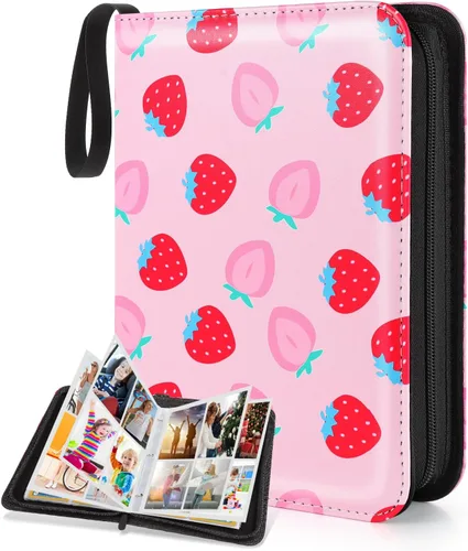 Vista 8 de CLOKORIA Carpeta de Tarjetas para Niñas, Estuche Porta Tarjetas Coleccionables de 440 Tarjetas con 55 Fundas, 4 Bolsillos para Colección de Tarjetas