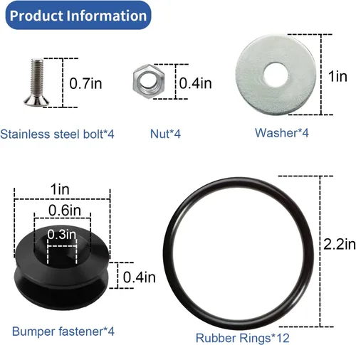 Vista 6 de Clips para Parachoques Delantero Negro 12PC Clips de Liberación Rápida para Parachoques se Pueden Aplicar a Parachoques Delanteros y Traseros