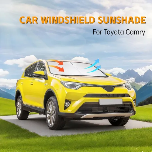 Vista 2 de Parasol para parabrisas delantero compatible con Toyota RAV4 2019 2020 2021 2022 2023 2024 2025, protector de visera solar bloquea los rayos UV