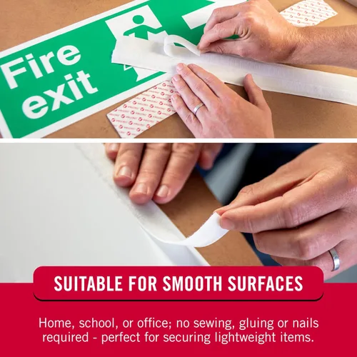 Vista 4 de VELCRO Brand - Sujetadores Sticky Back cinta adhesiva de 34 de pulgadas ideal para el hogar