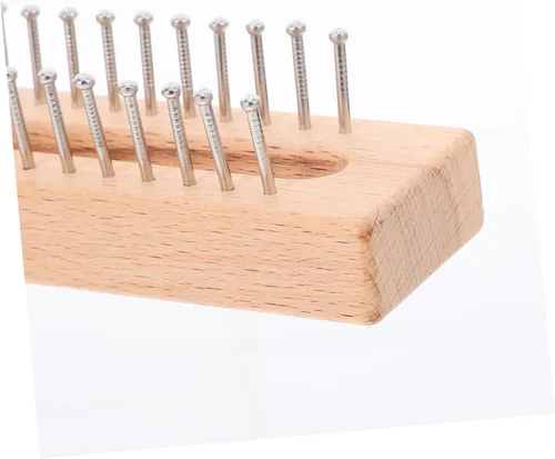 Vista 3 de 1 juego de telar de tejer y gancho hecho a mano para tejer telar de ganchillo DIY accesorios de telar para hacer bufandas y sombreros