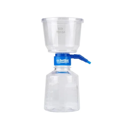 Vista 9 de Filtro superior de botella de 16.9 fl oz con membrana hidrofílica PVDF de 0,2 μm, empaquetado individualmente, paquete de 18