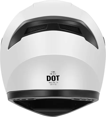 Vista 5 de YEMA Casco de moto de calle DOT de cara completa YM-832 con bufanda extraíble para el cuello para hombres y mujeres