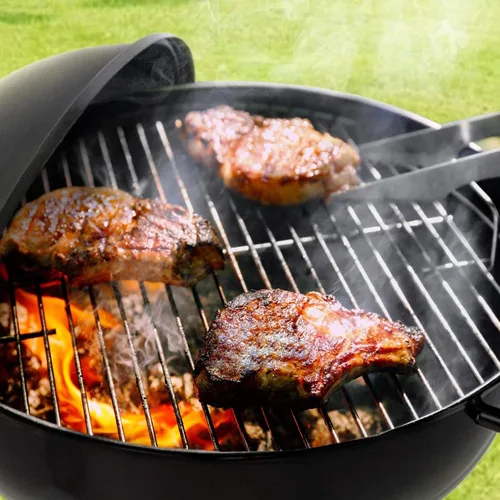 Vista 6 de Parrilla de carbón portátil de 18 pulgadas – Parrilla BBQ redonda de alta resistencia con tazón de parrilla engrosado, resistente con 4 patas
