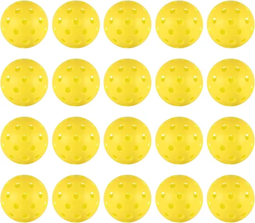 Vista 13 de 4/6/12/20/50/100 pcs Pickleball Balls,40 Hole Outdoor Pickleball Balls,8mm Precision Drilled-Spaced Pickle Ball Set-Profession Plastic Ball for