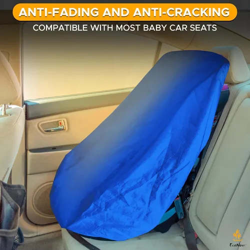 Vista 5 de EcoNour Protector de asiento de automóvil, funda impermeable para asiento de automóvil con acolchado grueso, protector de asiento trasero