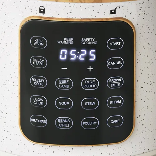 Vista 6 de Olla a presión eléctrica, multicocina programable 7 en 1, olla de cocción lenta de acero inoxidable de 6 cuartos de galón, arrocera, vaporera