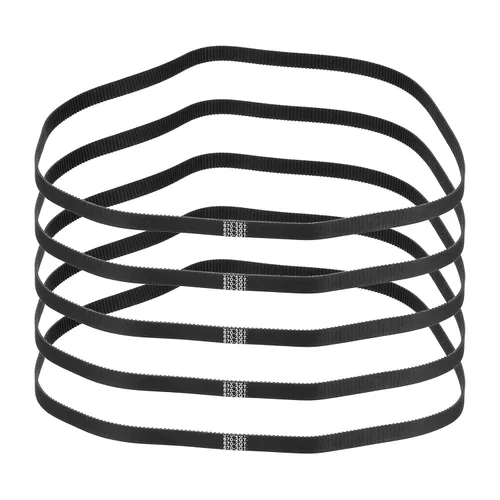 Vista 37 de MECCANIXITY 96mm GT-2 Timing Belt, 5pcs 9mm Width 2mm Pitch 3D Printing GT-2 Timing Belt Closed Loop Rubber, Black